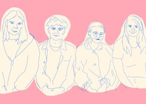 Line drawing of the band wormboys